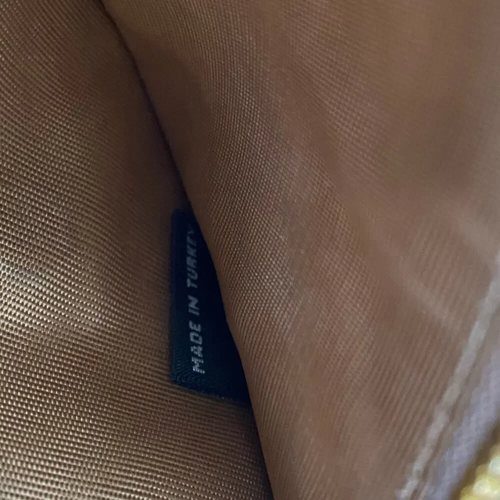 Authentic Miu Miu Beige Leather Wallet on Chain Gold Logo Crossbody - Picture 11 of 16